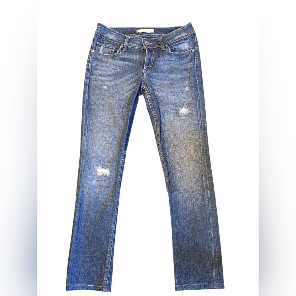 Banana Republic Heritage Organic Cotton Blend Distressed Denim Blue Jeans Size 2